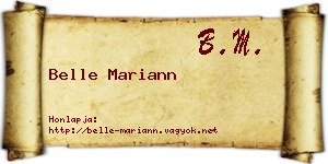 Belle Mariann névjegykártya
